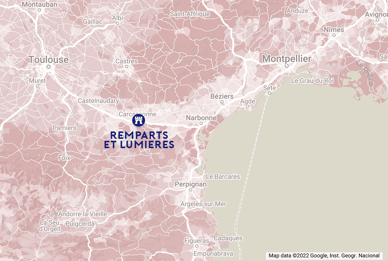 Remparts et Lumières - Carte - Porte Narbonnaise